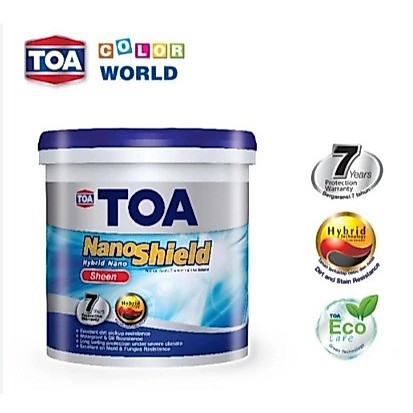 CAT TEMBOK TOA NANOSHIELD SHEEN - WHITE 2.5L & 20L