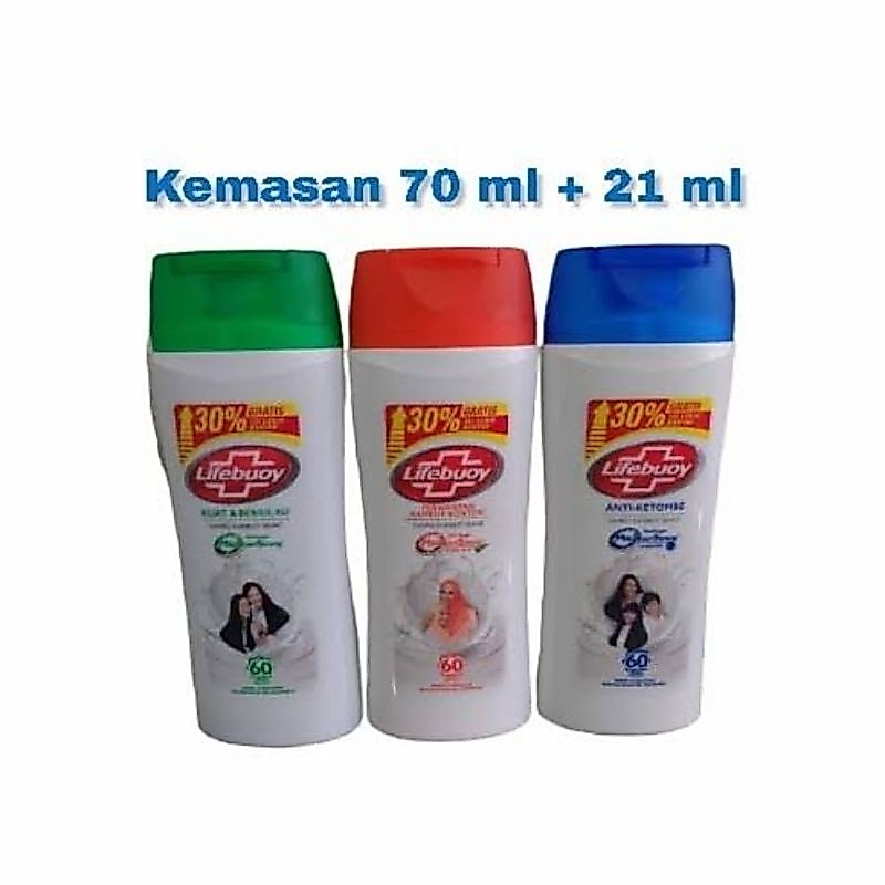 shampoo lifebuoy 70ml+21ml