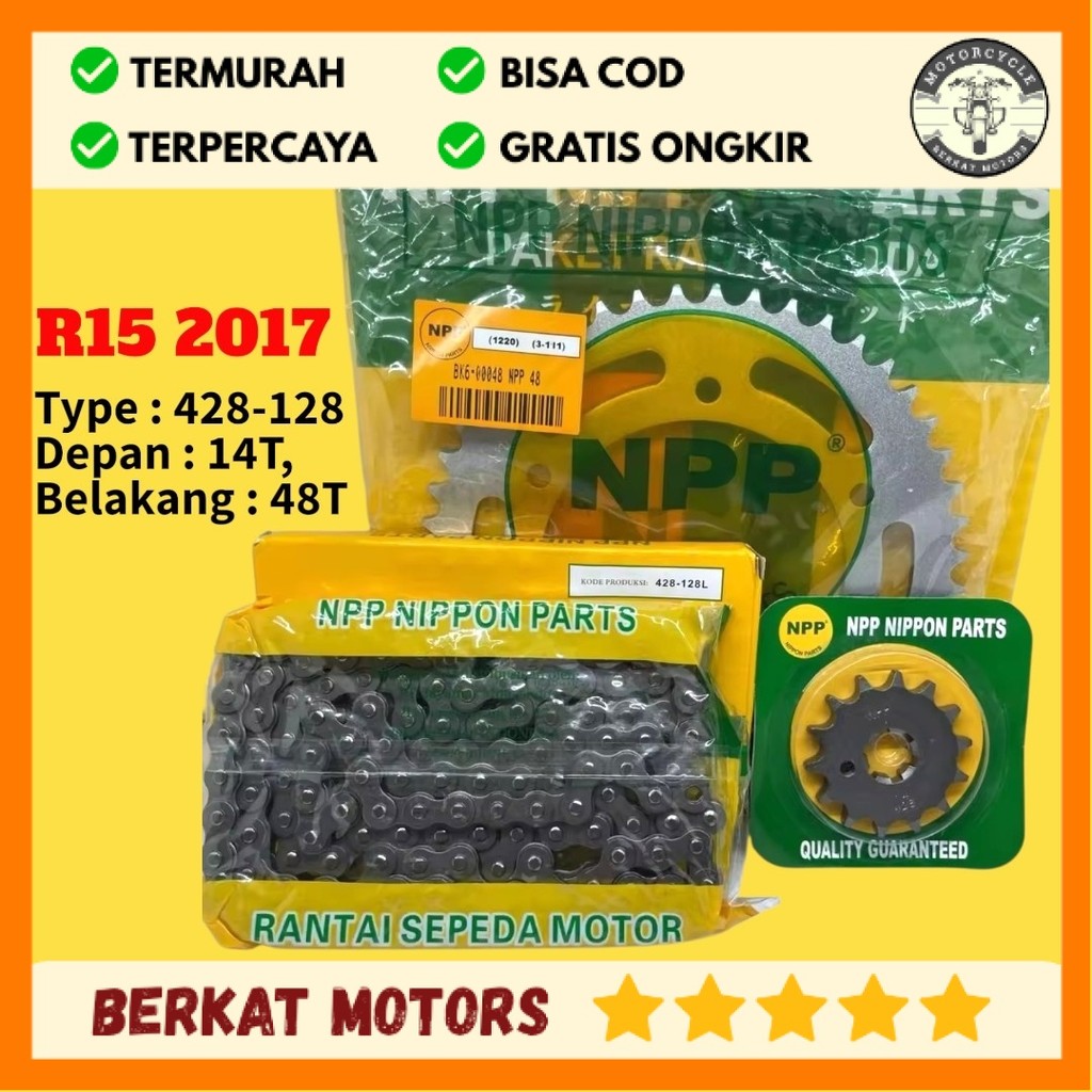 Gir Set R15 V3 NPP Paket Gear Rantai R15 V3 2017 - Gear R15 2017 High Quality NPP