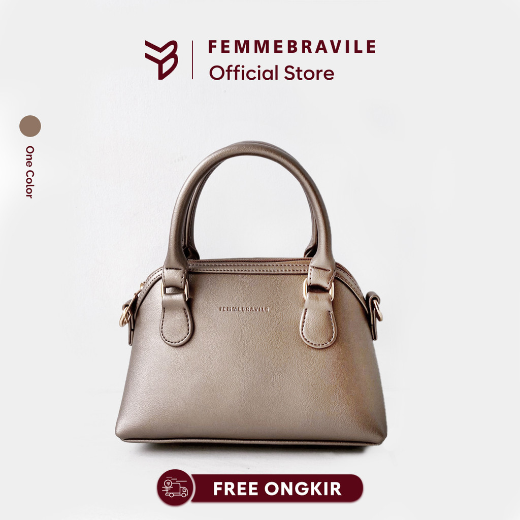 Femmebravile | FEMO PETITE Tas Wanita Mini Handbag Premium Elegan Selempang & Jinjing Warna Bronze