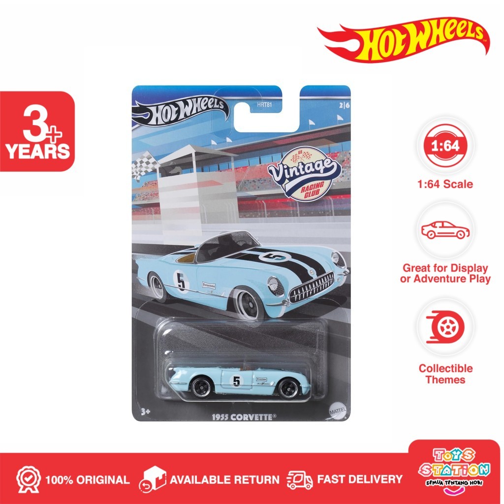 Hot Wheels Vintage 1955 Corvette Blue