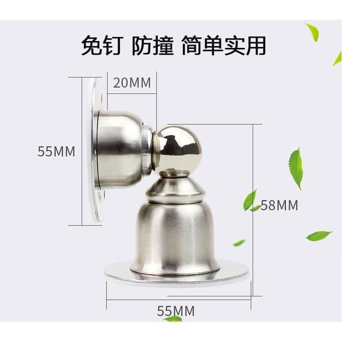 Promo Alat Ganjal penahan pintu magnet besi - magnetic door Stop stopper - Putih Terlaris