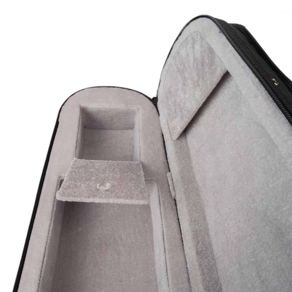 HOTB72A Violin Case Professional Triangular Shape Violin Hard Case Silver ide Violin Parts New