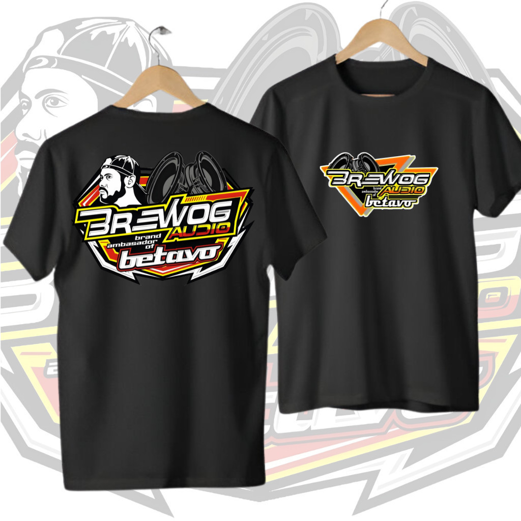 Kaos Brewog Audio Betavo Motif C Bahan 24S Lembut