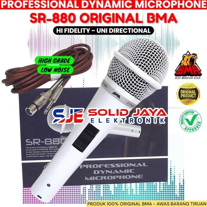 MIC MICROPHONE BMA SR880 PROFESIONAL DYNAMIC MIK SR-880 SR 880 KARAOKE VOKAL VOCAL DINAMIK MIKROPON 