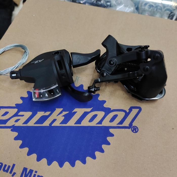 Shifter Dan Rear Derailleur RD 7 Speed L-TWOO A2 7 Sp Short Cage Pendek Sepaket RD Dan Shifter 7 Spe