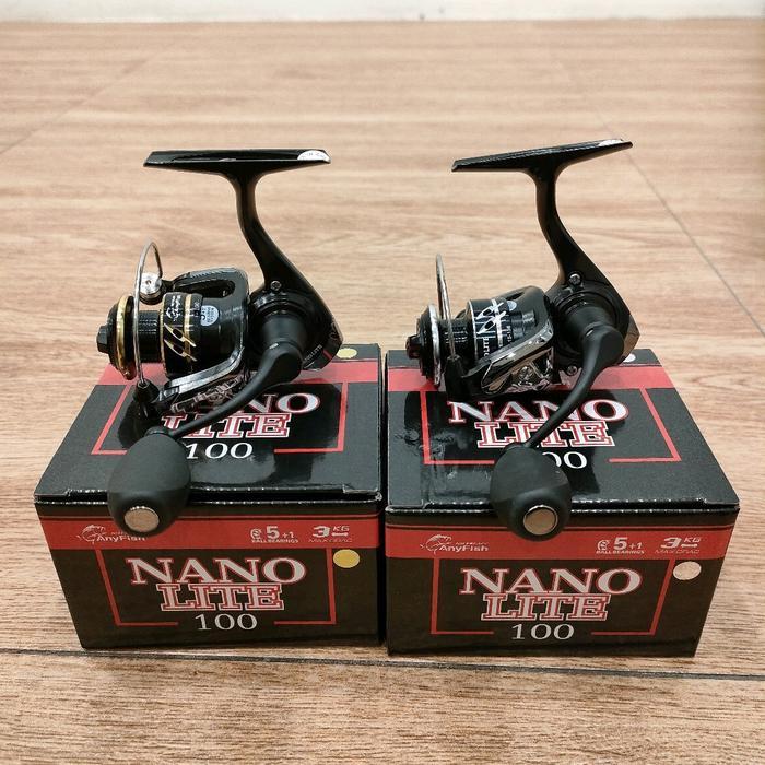 Reel ANYFISH Nano Lite 100 200 300 Mini Reel Ultralight Spinning Pancing - 200, Gold