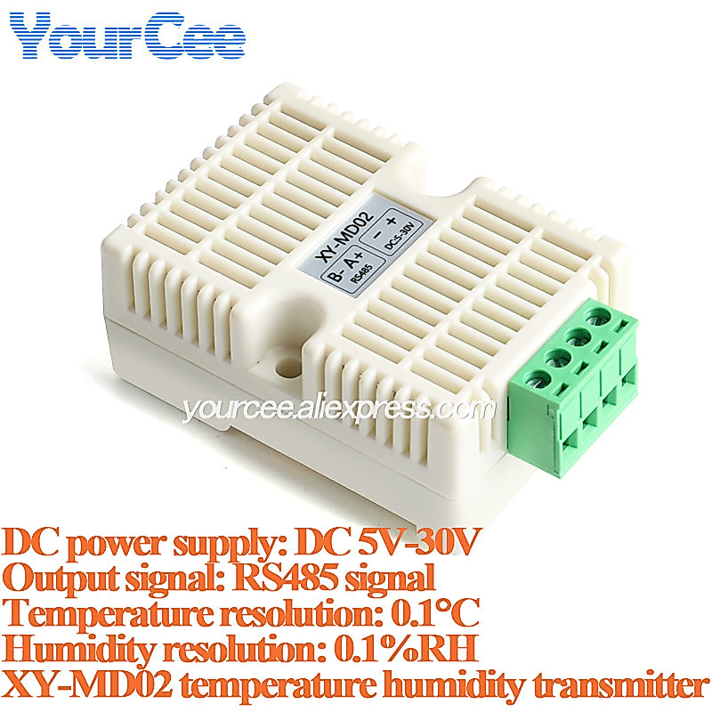 XY-MD02 Temperature and Humidity Transmitter Detection Sensor Module Modbus SHT40 Temperature Sensor