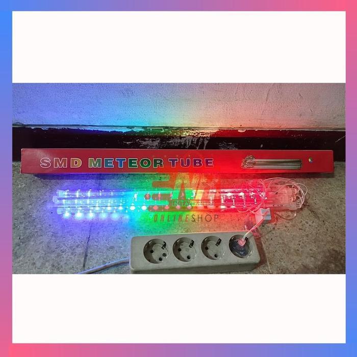 MUMPUNG PROMO Lampu Meteor LED 3 Meter 8 Batang Hujan Full Color untuk Pohon Outdoor Lampu Hias Rain