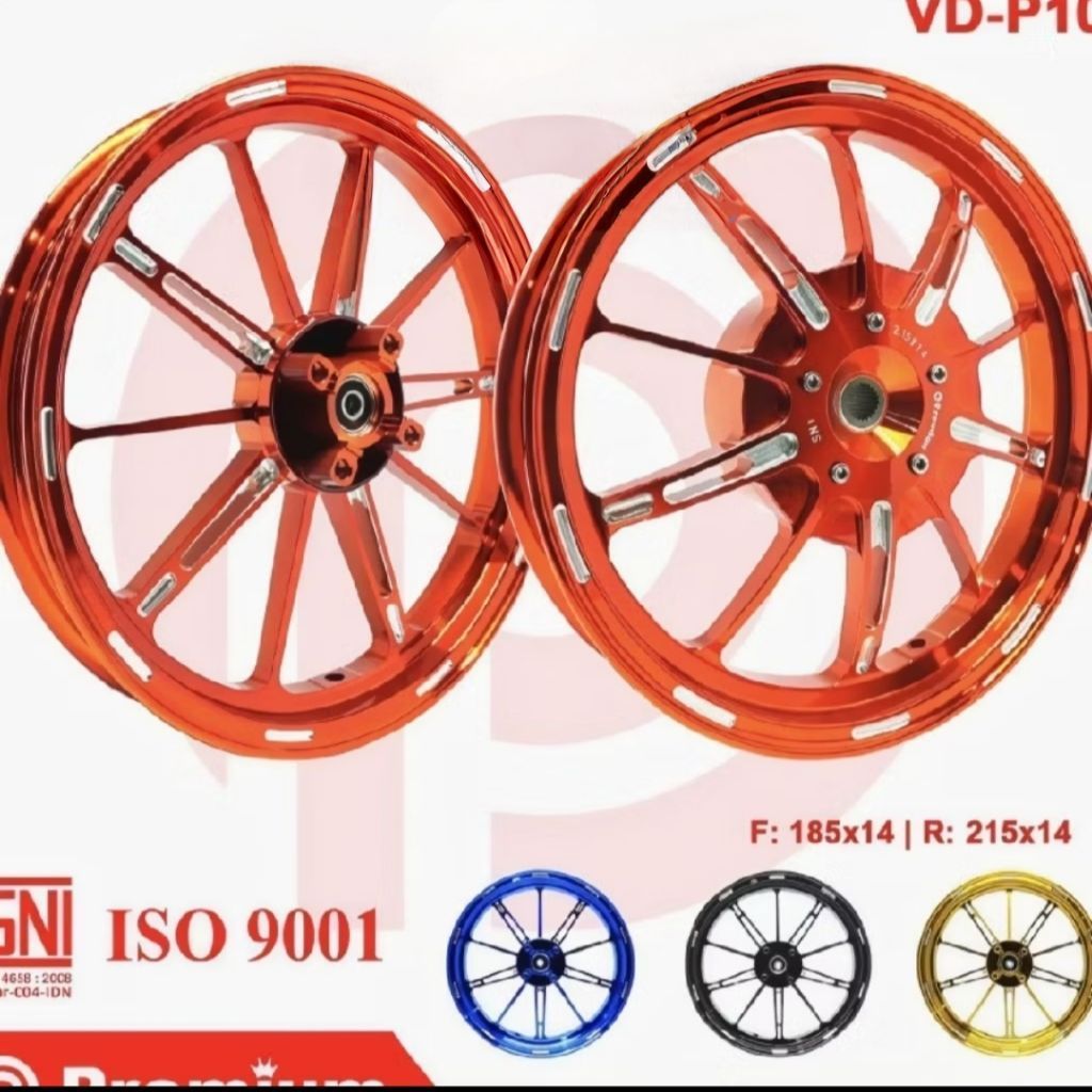 VELG VND PREMIUM VD P10 RING 14 MIO SPORTY SMILE MIO GEAR FAZZIO FINO XEON MIO M3 XRIDE MIOJ MIOSOUL