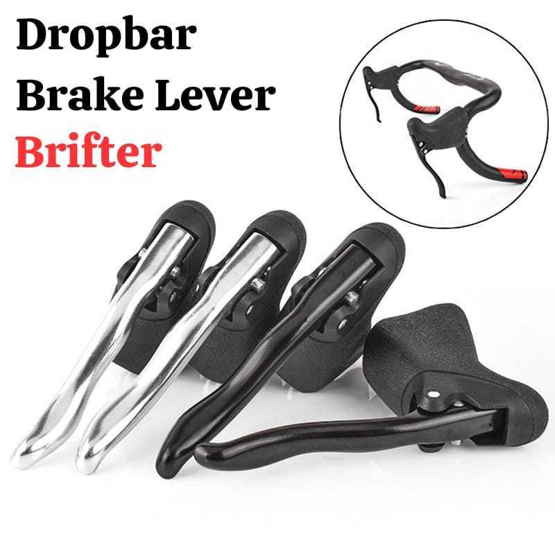 Foto Handle Handel Brifter Rem Mekanik Brake Lever Brifter Sepeda Alumunium Alloy Fixie Gear RB Road Bike Single Gear