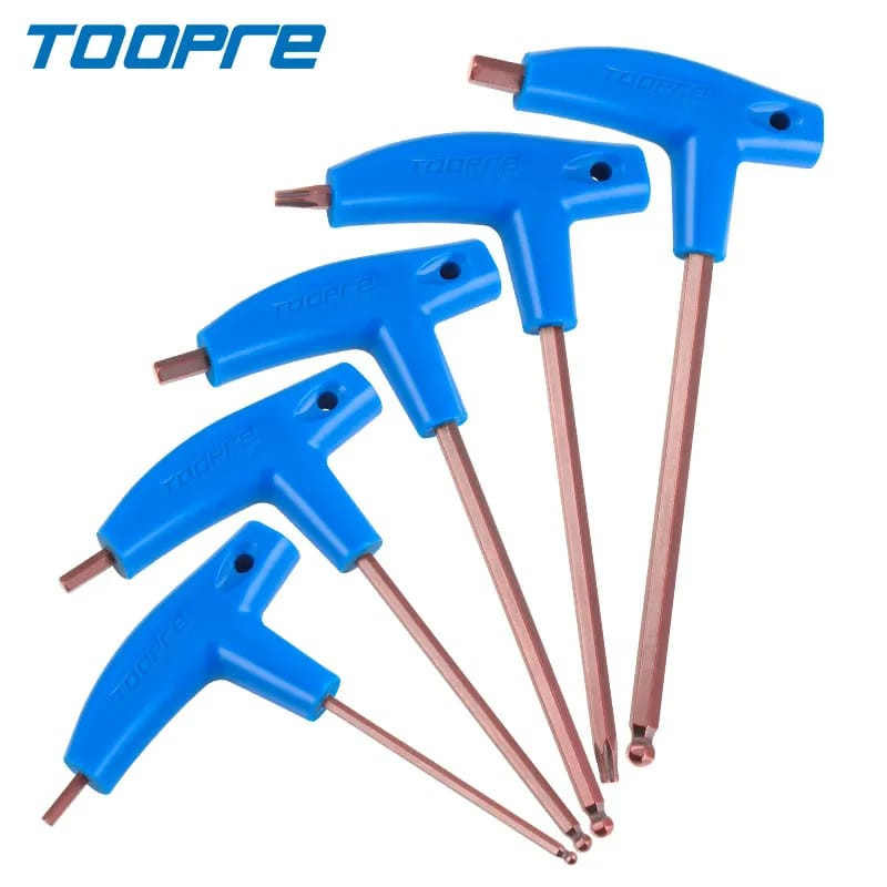 Foto Toopre Tool Kunci L Allen hex key gagang T ballpoint  3/4/5/6 mm T25 torx bintang bike tools sepeda