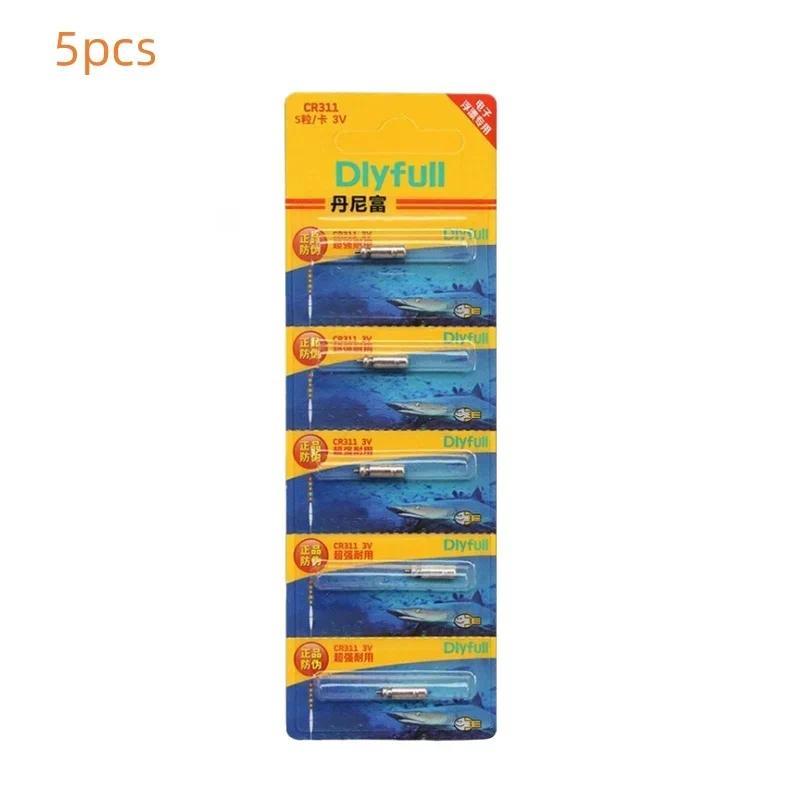 5-50PCS CR311 Luminous Battery Fishing Float Night Fishing Accessories Electronic Floats Batteries C