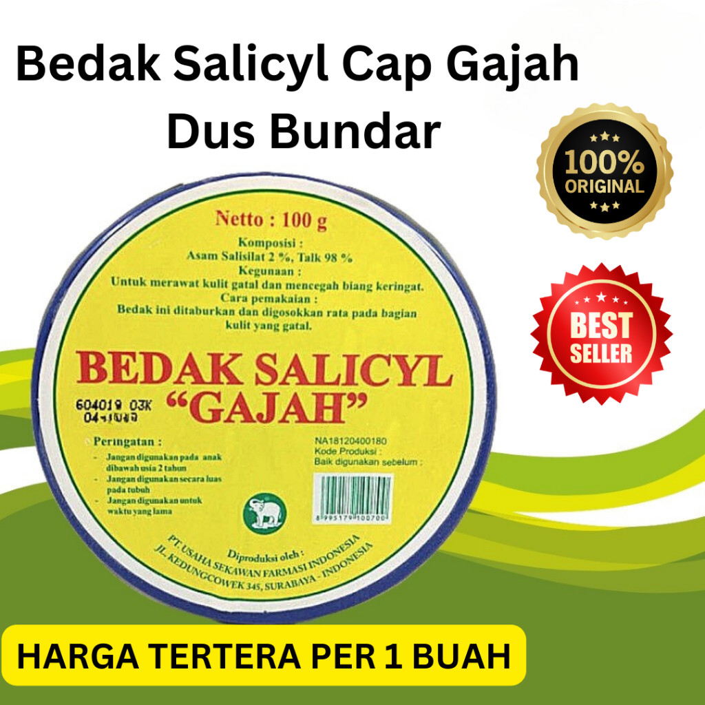 [PP] Bedak Salicyl Cap Gajah 100g / Salycyl Talk Dos