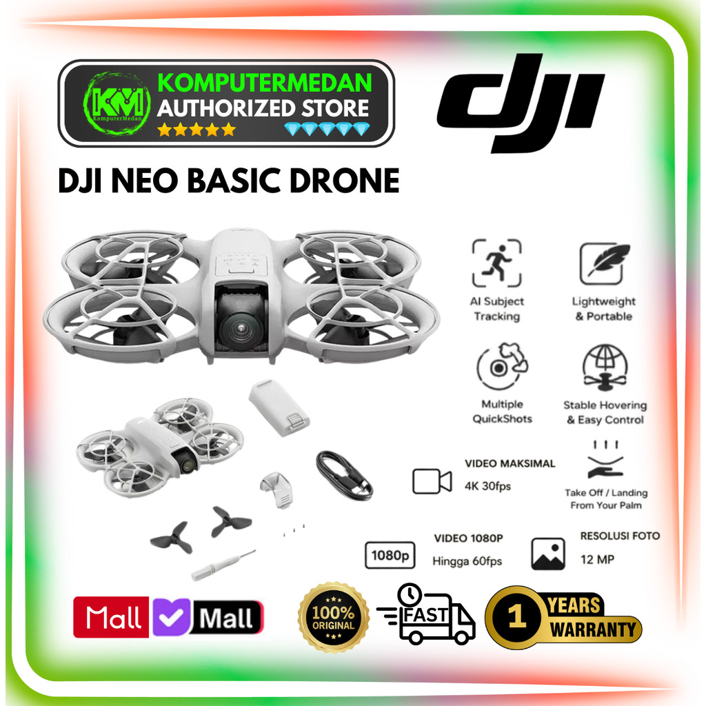 DJI Neo Basic Drone Camera 4K Ultra HD Video / DJI Neo - Camera Drone | 4K Ultra-Stabilized Video