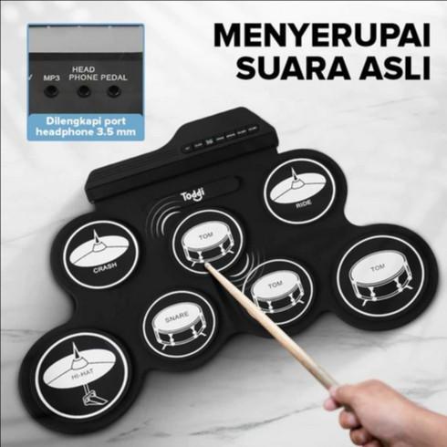 Drum Electronic Digital 7 Pads Folding USB Power Drum Electronic