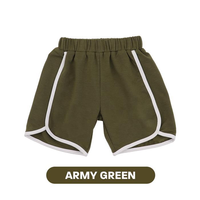 Mooi Celana Pendek Anak Laki - Laki Mark Pants Kids - Army Green, 1 Year