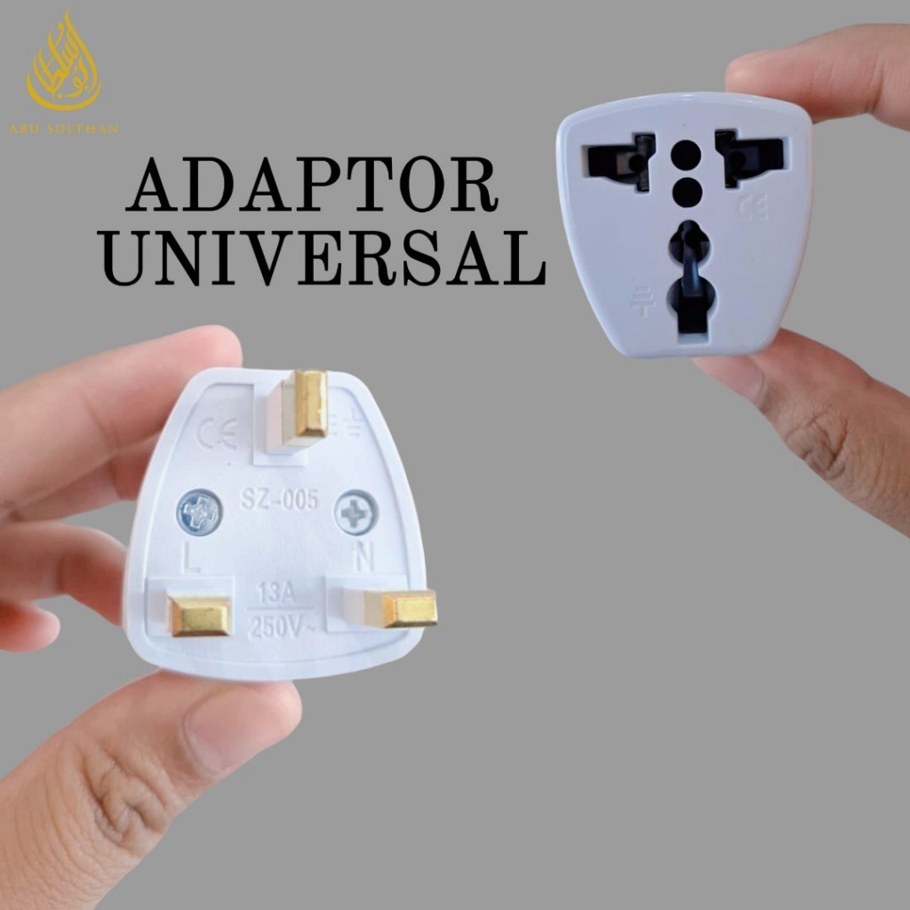 Terbaru Adaptor Haji Umrah Type G 3 Kaki Tembaga Emas Colokan Arab Saudi Travel