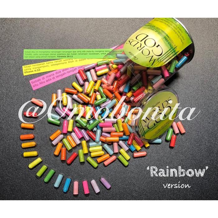 Rainbow Words of God - 365 Ayat Alkitab Dalam Kapsul versi Rainbow - English