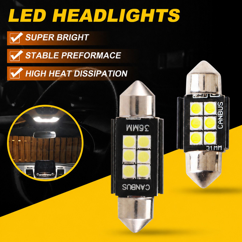 Lampu LED kabin plafon festoon 31mm 36mm 31 36 Warm Bohlam 4300K
