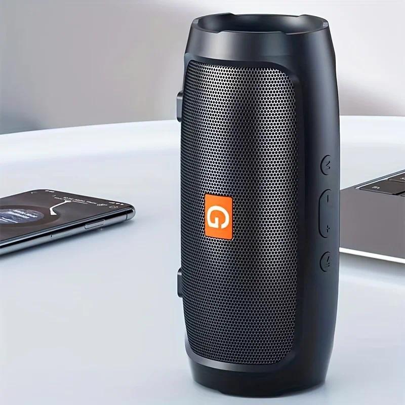 Vertical Barrel Portable Bluetooth Speaker Side Function Buttons Black Friday Deals Cyber Monday Dea