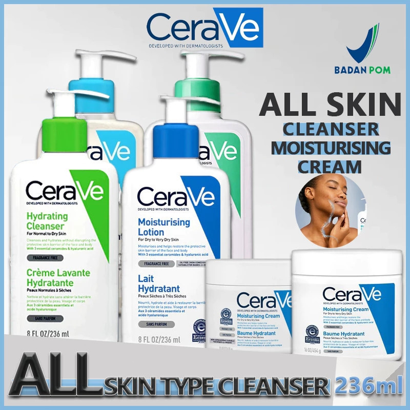 CeraVe Cleanser 236 ml/CeraVe Daily Moisturising Lotion/CeraVe Foaming Cleanser/CeraVe Hydrating Cle