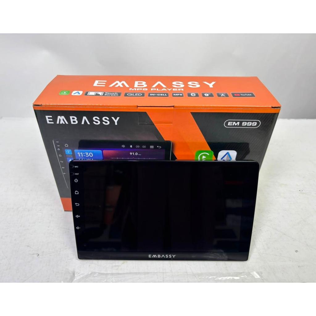 EMBASSY EM 999 - Head Unit Android Mobil 9 Inch CarPlay & Android Auto