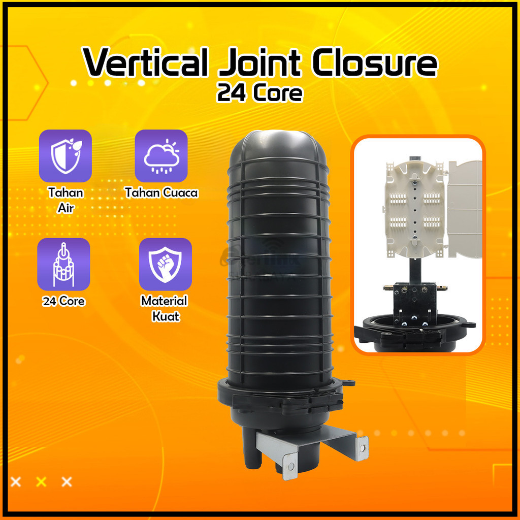 Fiber Optic Joint Closure 24 Core | Joint Closure FO 24 Core FTTH Joint Closure Vertical