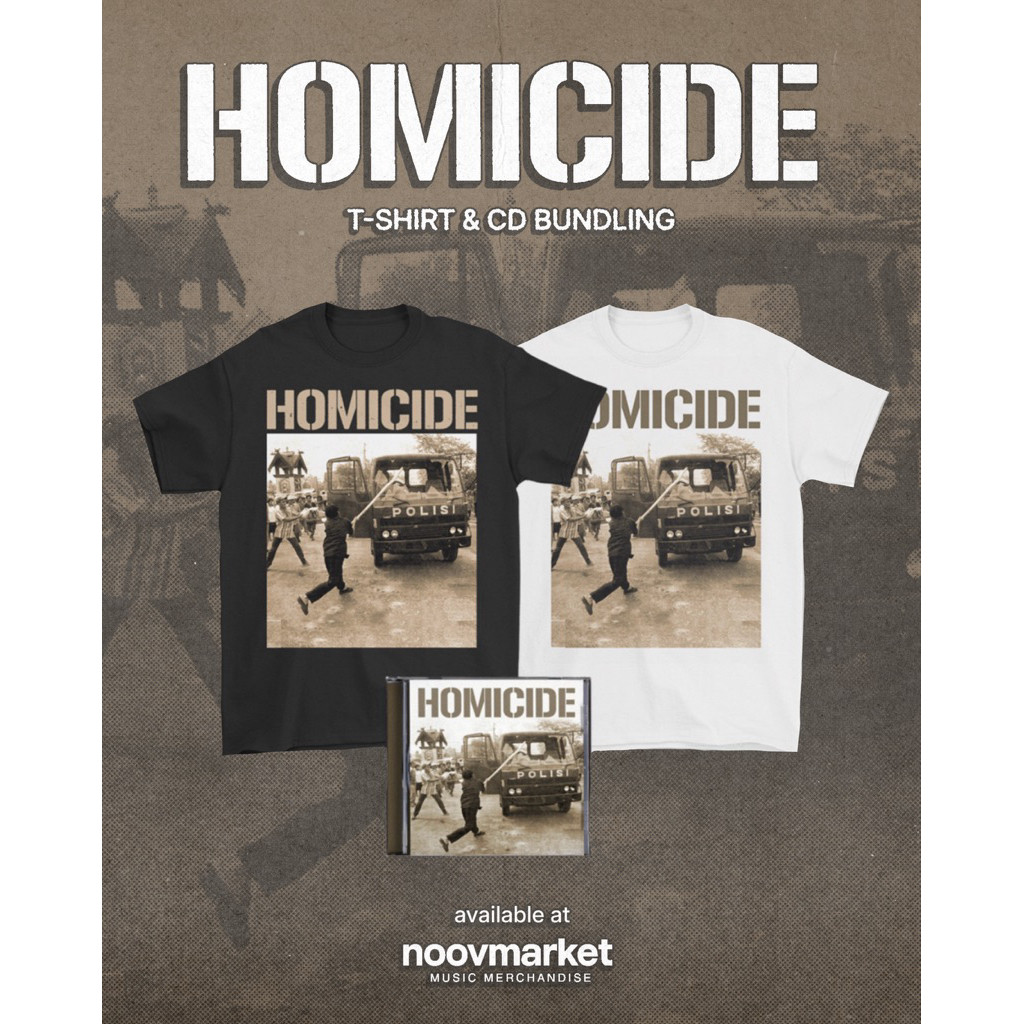 (BUNDLING TSHIRT & CD) HOMICIDE - PATHOS | OFFICIAL MERCHANDISE | NOOV MARKET OFFICIAL