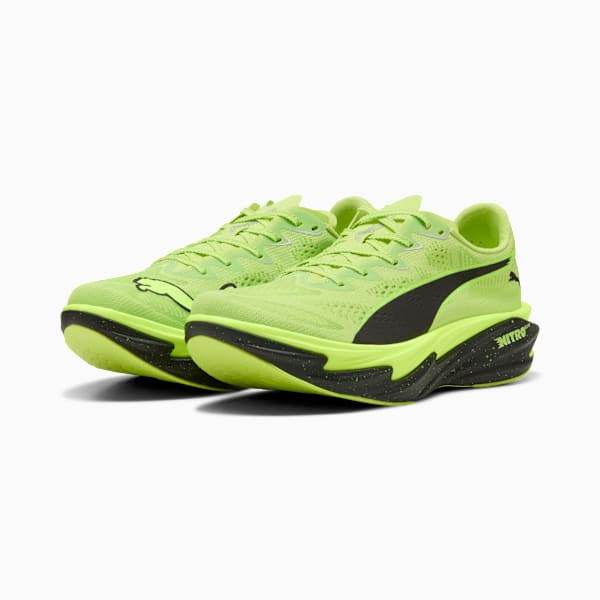 PUMA Sepatu Olahraga Lari / Running Pria Deviate NITRO Elite 4 Warna Sunny Lime-PUMA Black - 312127 