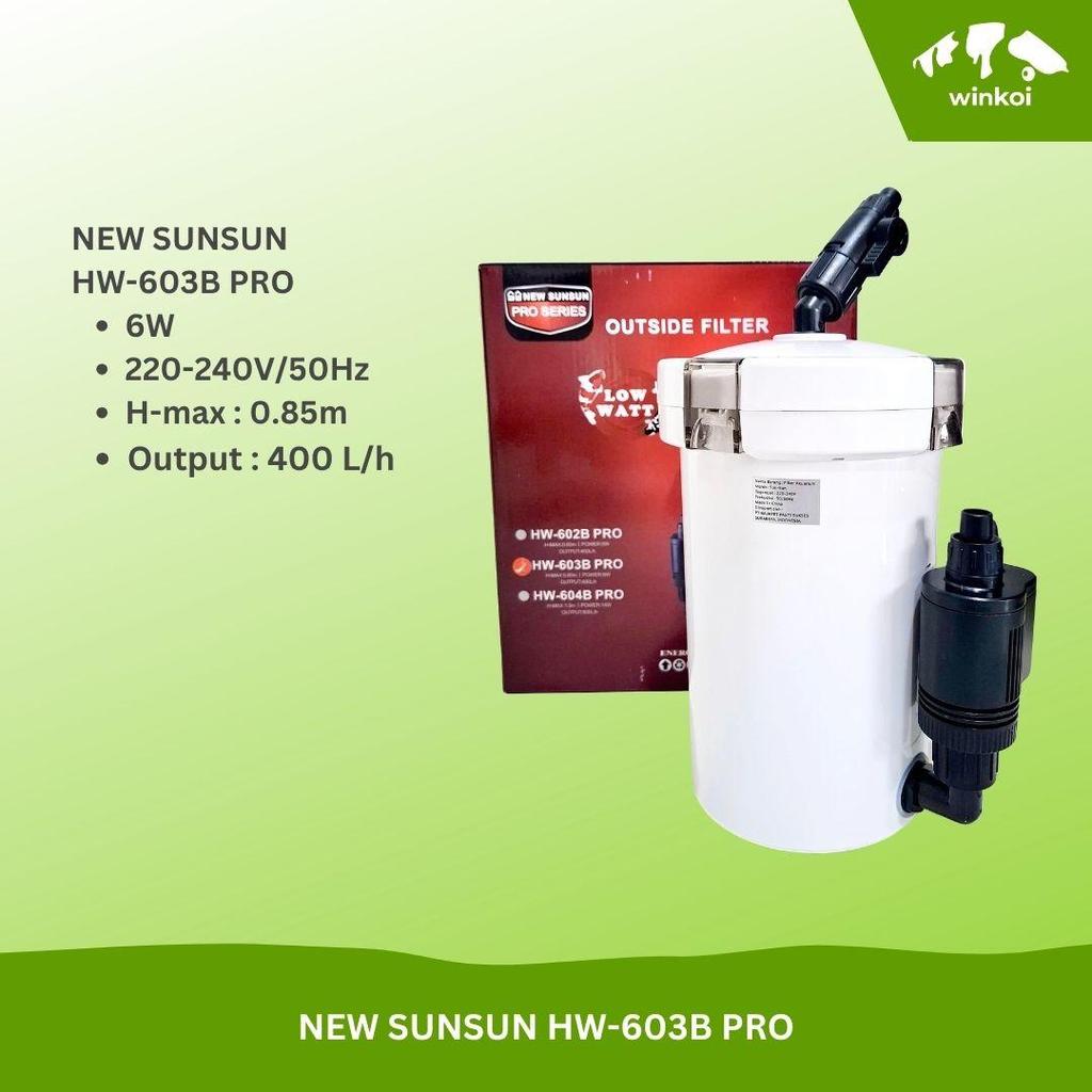 Filter Eksternal Aquarium - New Sunsun HW-603B HW603B PRO External Canister Filter Aquarium Ikan