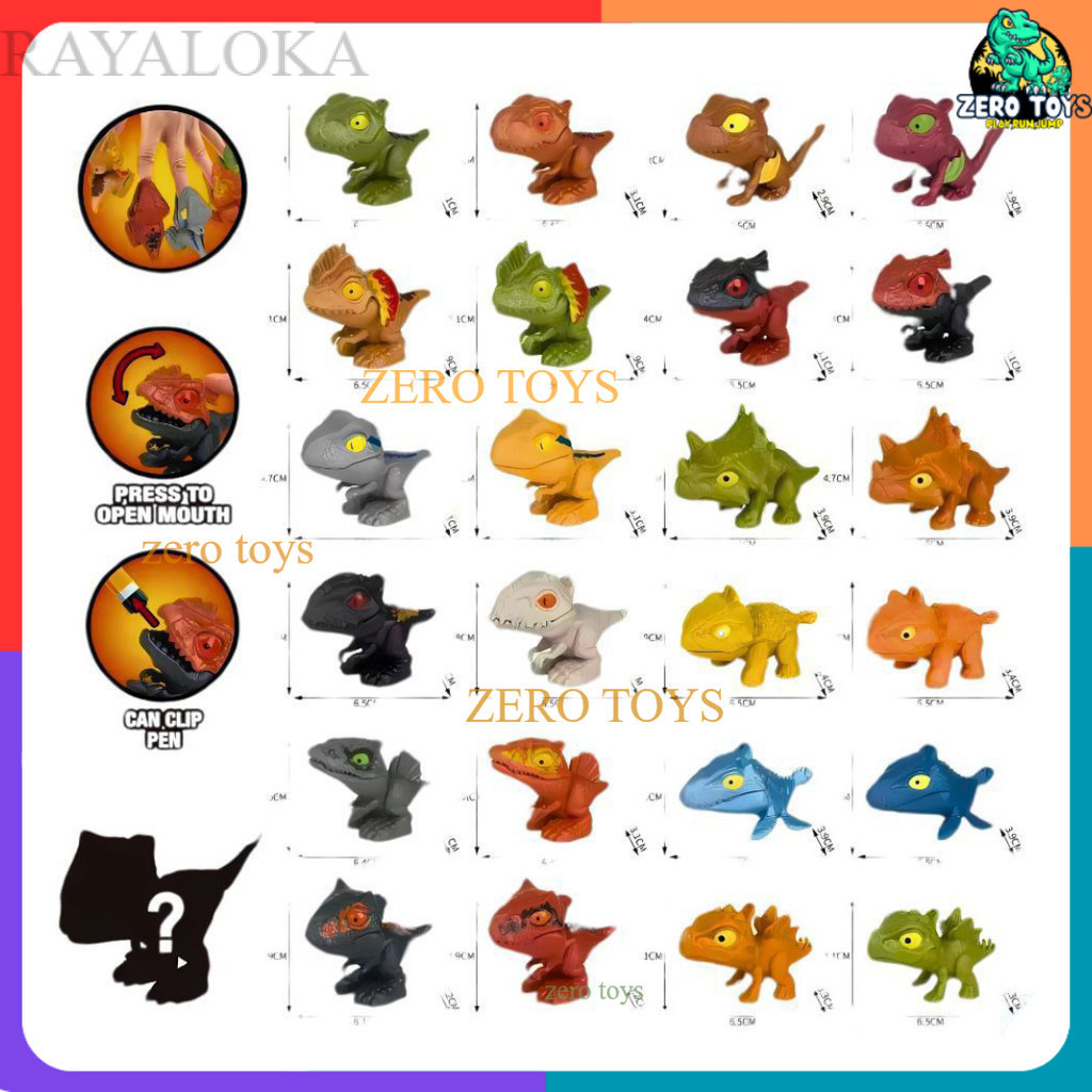 RayaLoka- Figure Dinosaurus Snap Squad T Rex Indominus Pyroraptor Indoraptor Mainan Figur Dino [ COD