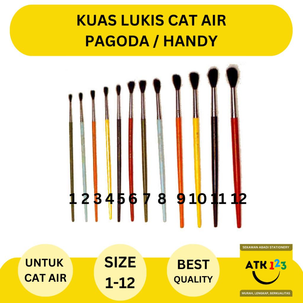 Kuas Cat Air Kuas Lukis Pagoda / Handy No. 1 - 12