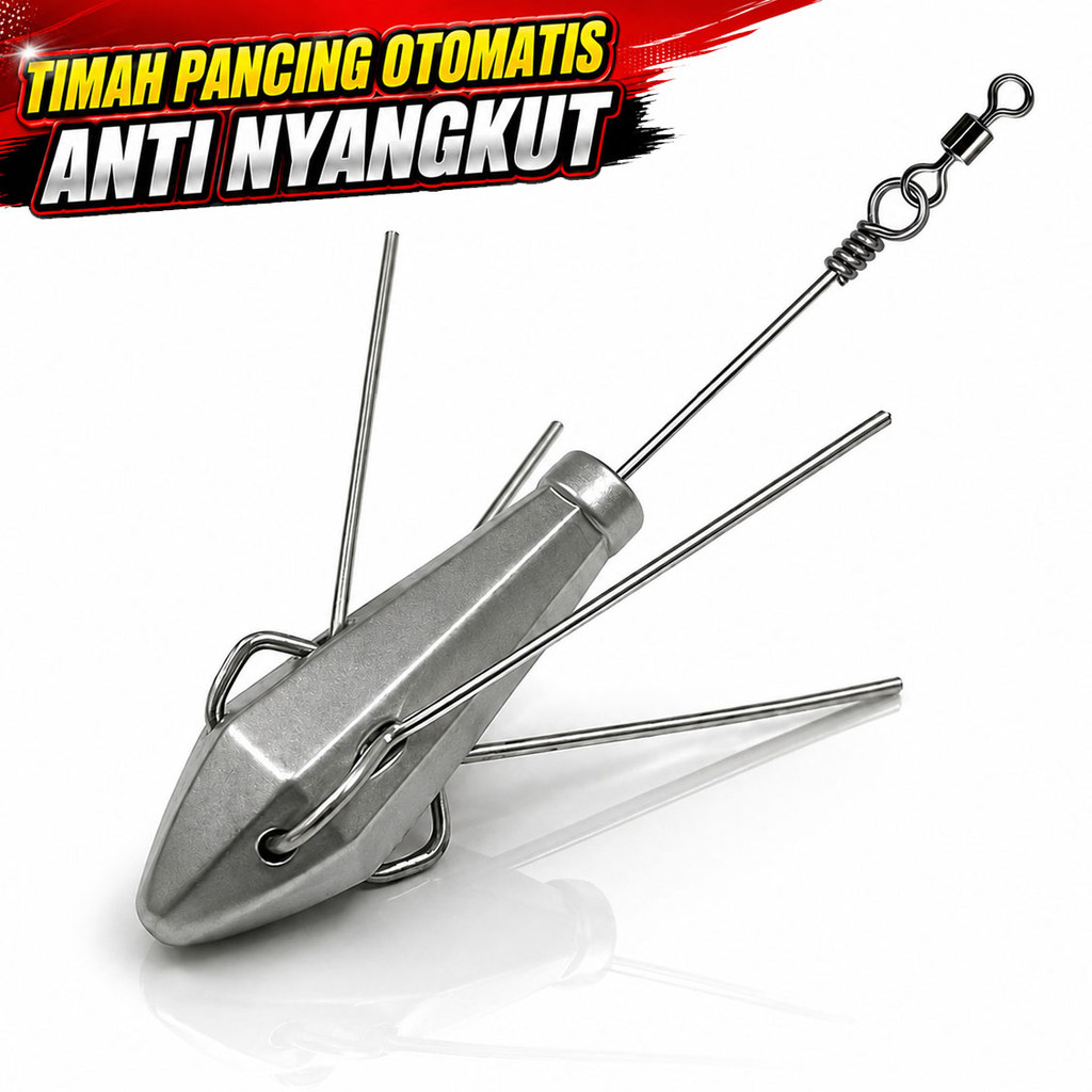 Timah Jangkar Otomatis Anti Nyangkut Pemberat Bandul Pancing Spider Sinker Untuk Memancing