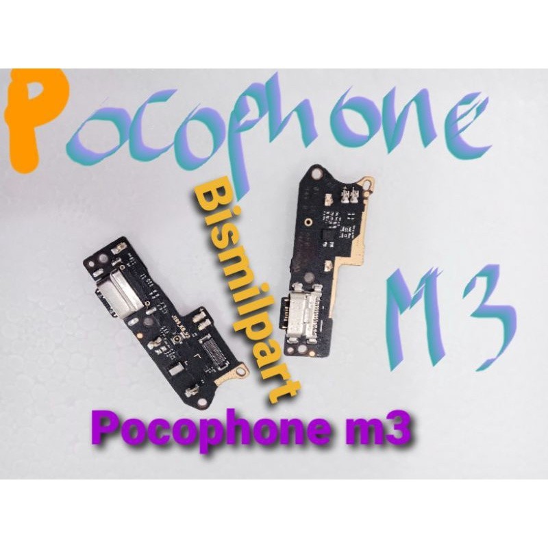 Papan pcb charger pocophone M3