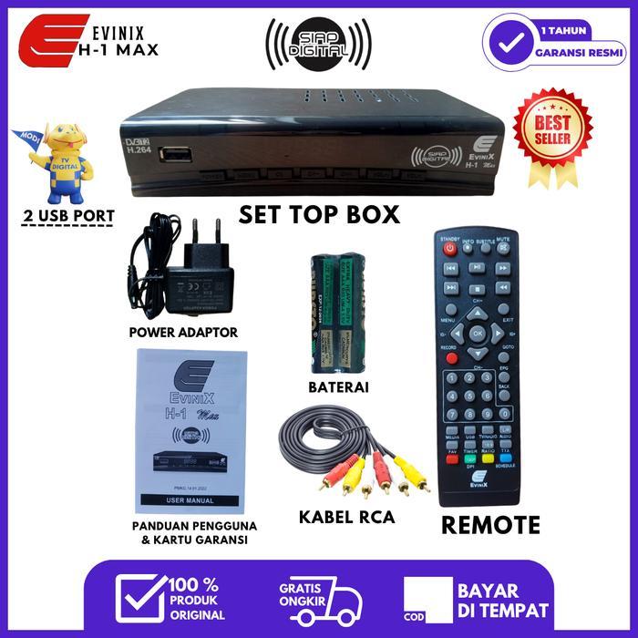 STB TV Digital Murah Support WiFi Cocok untuk TV Tabung dan LED Full HD 1080p - EVINIX MAX, STB ONLY