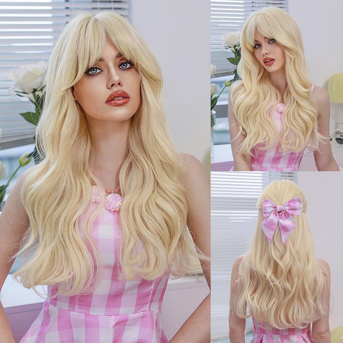 Barbie Wig Long Blonde Wigs For Women Popular Synthetic Wig for D