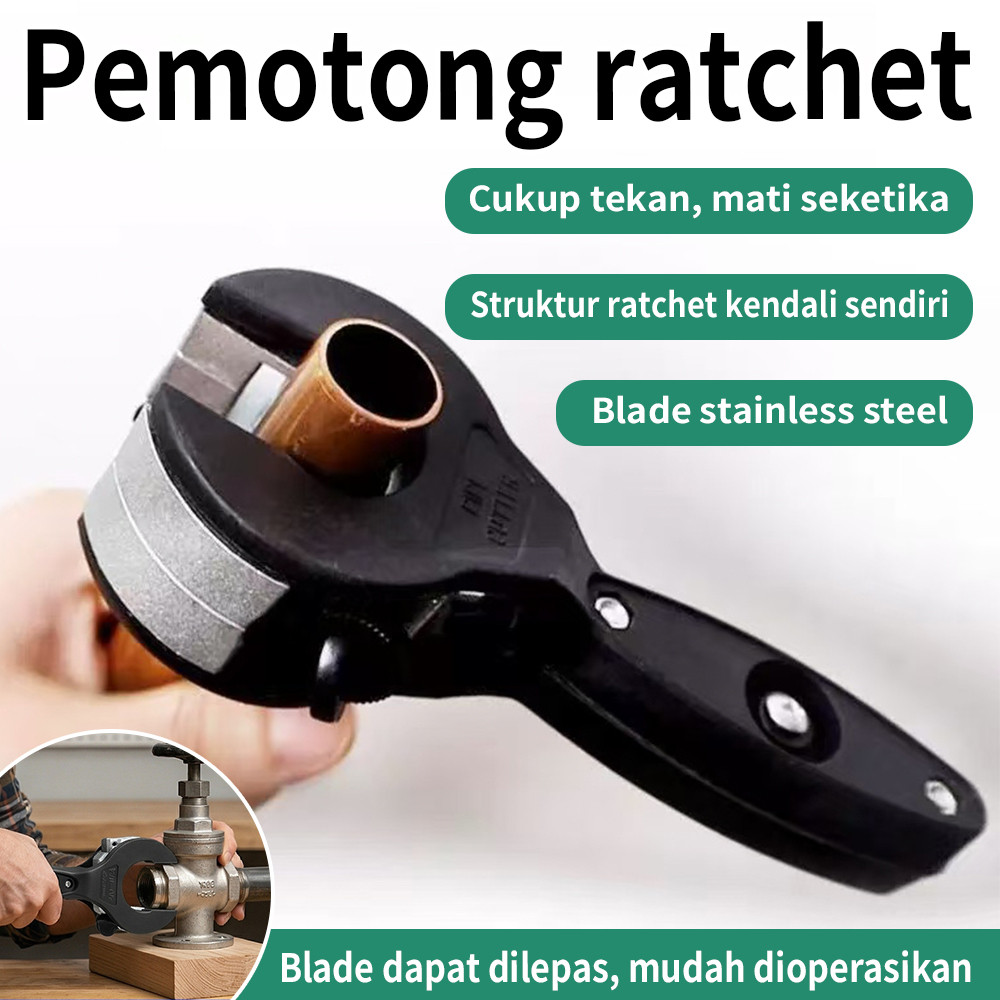 Logam Tembaga Ratchet Pipa Pemotong 23mm Pipa Pipa Tembaga Pemotong 6 Cepisi Ratchet Tembaga