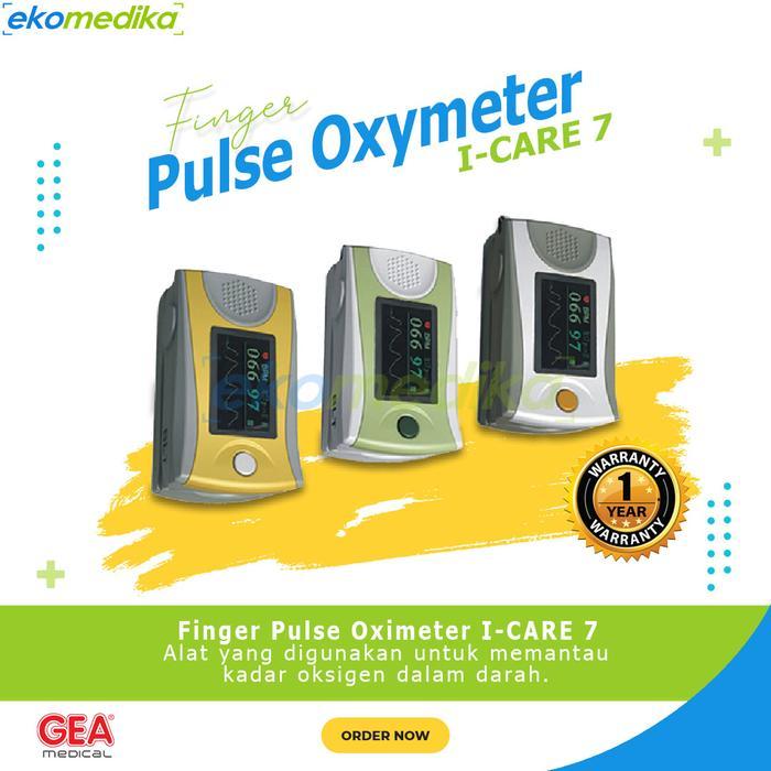 FINGER PULSE OXYMETER ICARE I-CARE 7 GEA OXIMETER SATURASI OKSIGEN