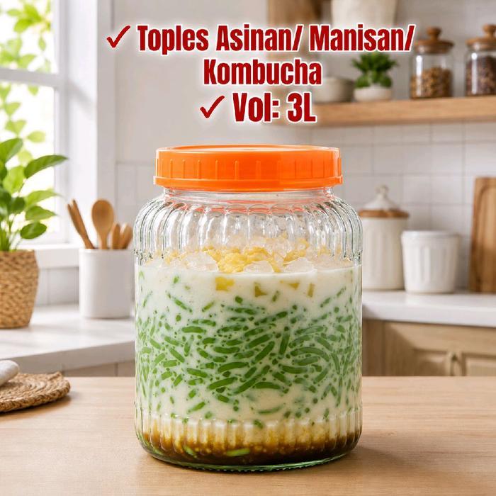 Toples Cendol 3L/ Toples Beling Kaca/ Toples Jadul/ Toples Es Campur