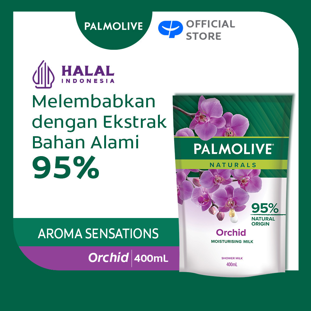 Palmolive Naturals Shower Gel Orchid Pouch 400ml - Sabun Mandi Cair