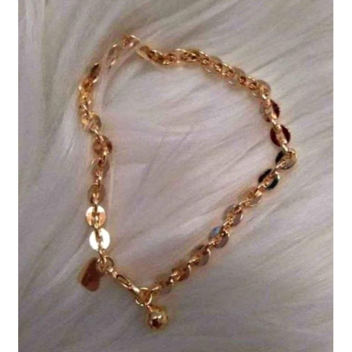 Gelang Nuri Titanium Terlaris Rantai Lapis Emas