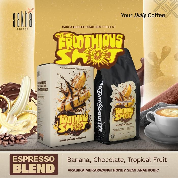 

PROMO BIJI KOPI THE FROOTHIOUS SHOT Espresso Coffee Beans Kopi Bubuk Sakha Coffee Roastery - 200gr, Biji Kopi