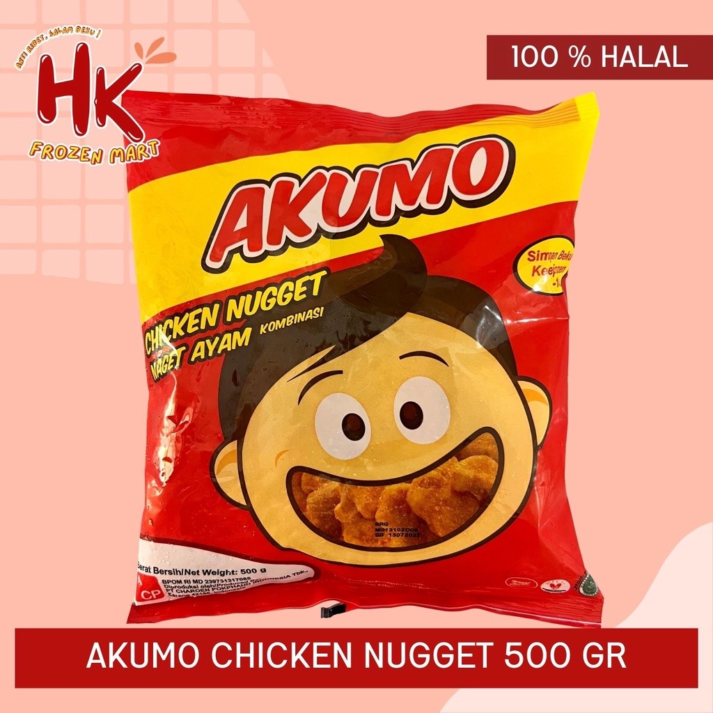 

Akumo Chicken Nugget 500gr (naget ayam stik belfoods fiesta champ) / HK Frozen Mart