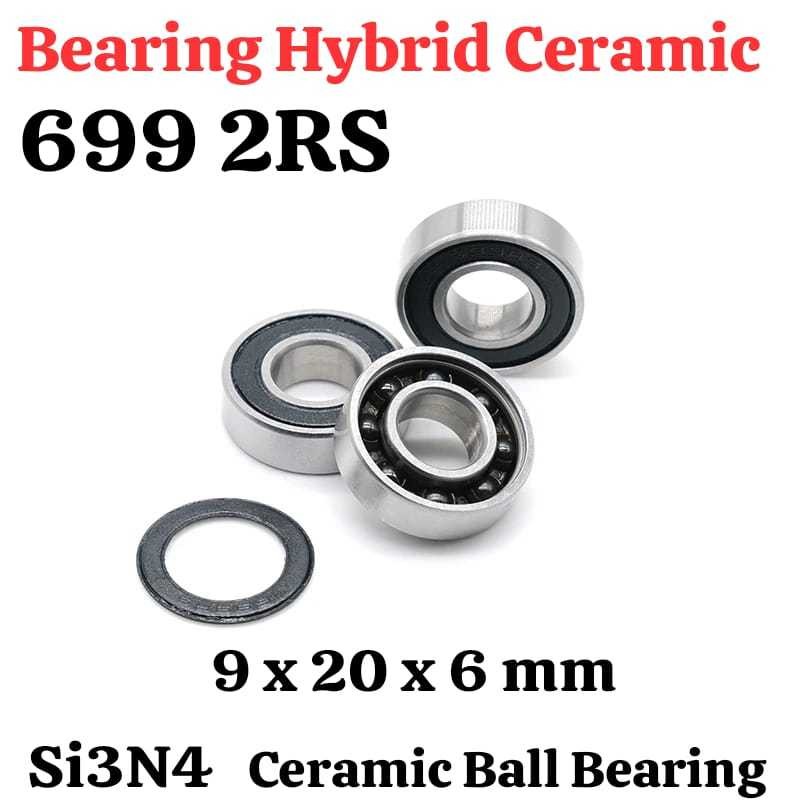 Bearing Laker 699 699C 2RS Rubber Seal Hybrid Ceramic 9x20x6 mm Bantalan Bola Keramik Hibrida Segel 