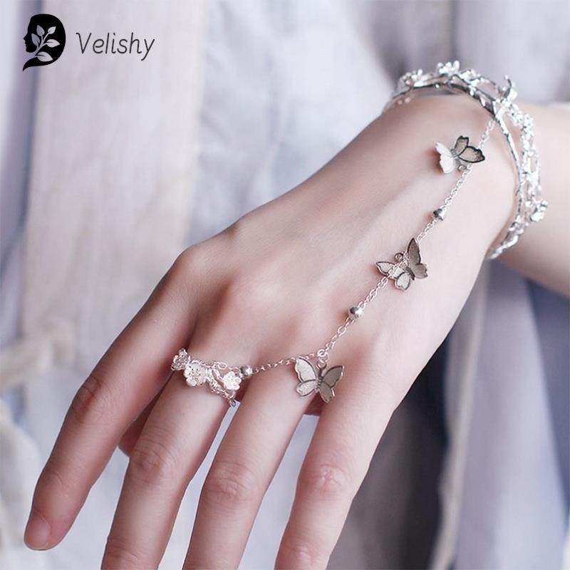 Anime  Bracelet Ring  Cosplay Adjustable Butterfly Finger Rings Pendant Accessories Props