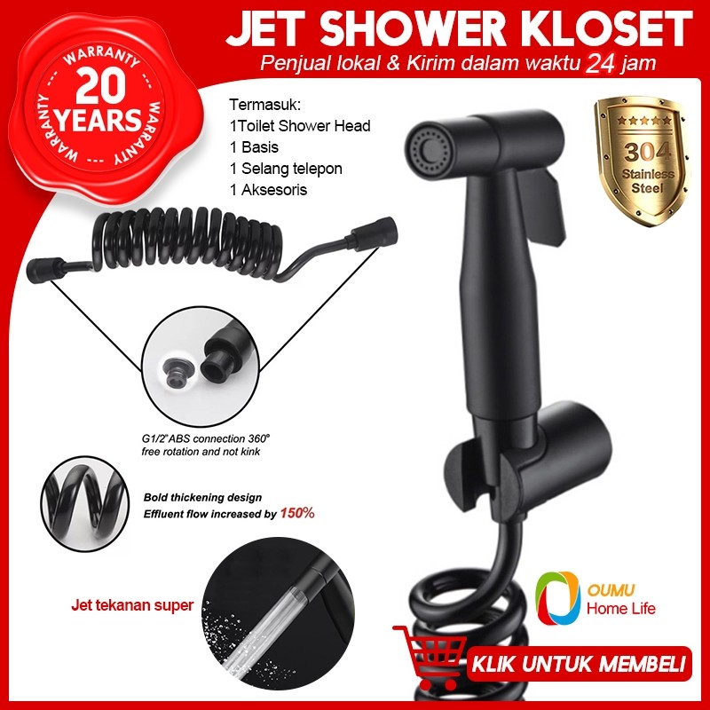 SUS 304 Jet Shower Kloset /Jet Washer Toilet / Kran Closet Duduk / Kran Shower Semprot Toilet Duduk