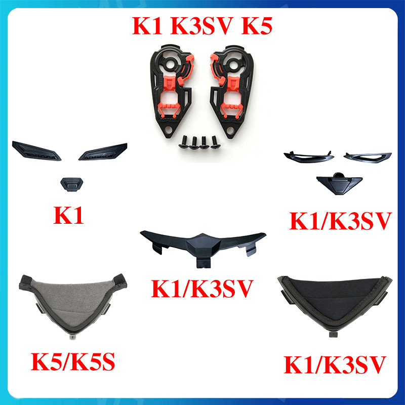 Motorcycle Helmet Parts For AGV K1 K3 K3SV K5 K5S Capacetes Lining Pad in Nose Protector Vent Access