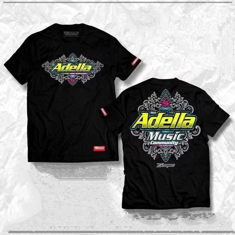 Kaos Adella Music Community ADELLA FANS MUSIC/ kaos Distro motif kata  Adella Music Community ADELLA