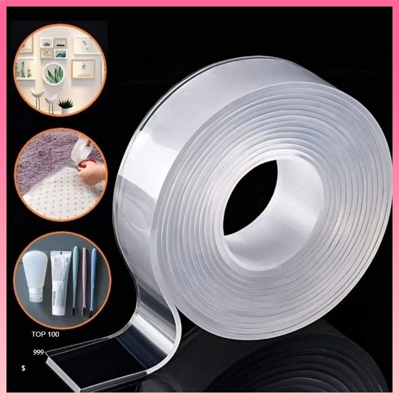 Double Tape Nano Bening Crystal Nano double Gel Grip Grape tape 2 sisi